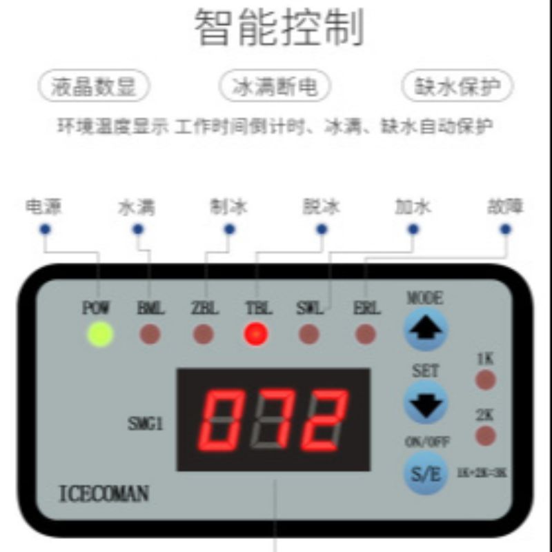 Commercial fully automatic cube ice maker for milk tea shops Item Picture