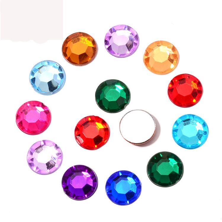 亚克力钻树脂钻纽扣白底实物图