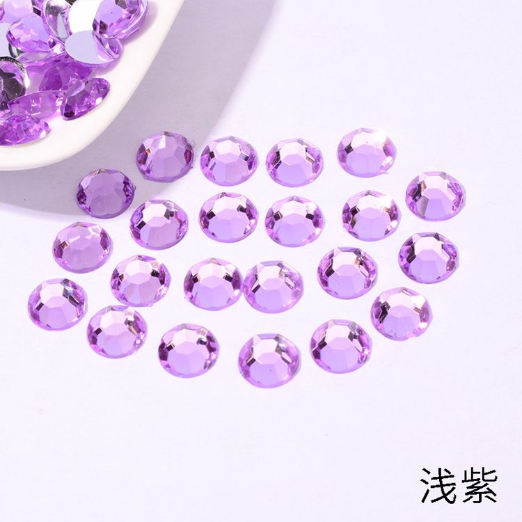 仿台压克力钻平面无孔3mm-16mm饰品配件鞋材礼盒包装DIY贴钻详情图2