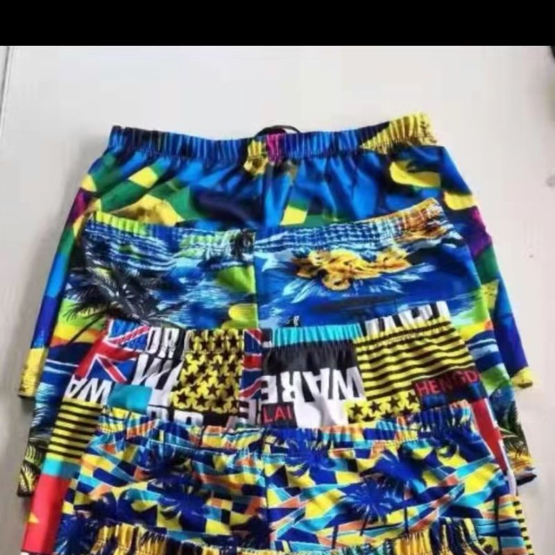 Swim Trunks Male Adult Loose Square Angle Anti-Embarrassment Swimsuit Hot Spring Men's Shorts Beach Pants Full Set 1
