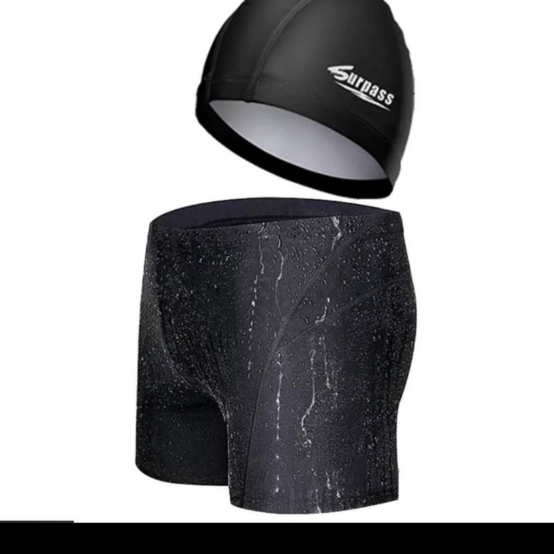 Swim Trunks Male Adult Loose Square Angle Anti-Embarrassment Swimsuit Hot Spring Men's Shorts Beach Pants Set 2