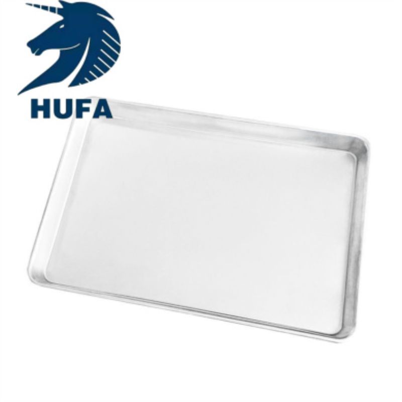 Aluminum tray for small delivery of pizza, baked bread and cakes, rectangular 60*40, commercial oven shelf baking tray