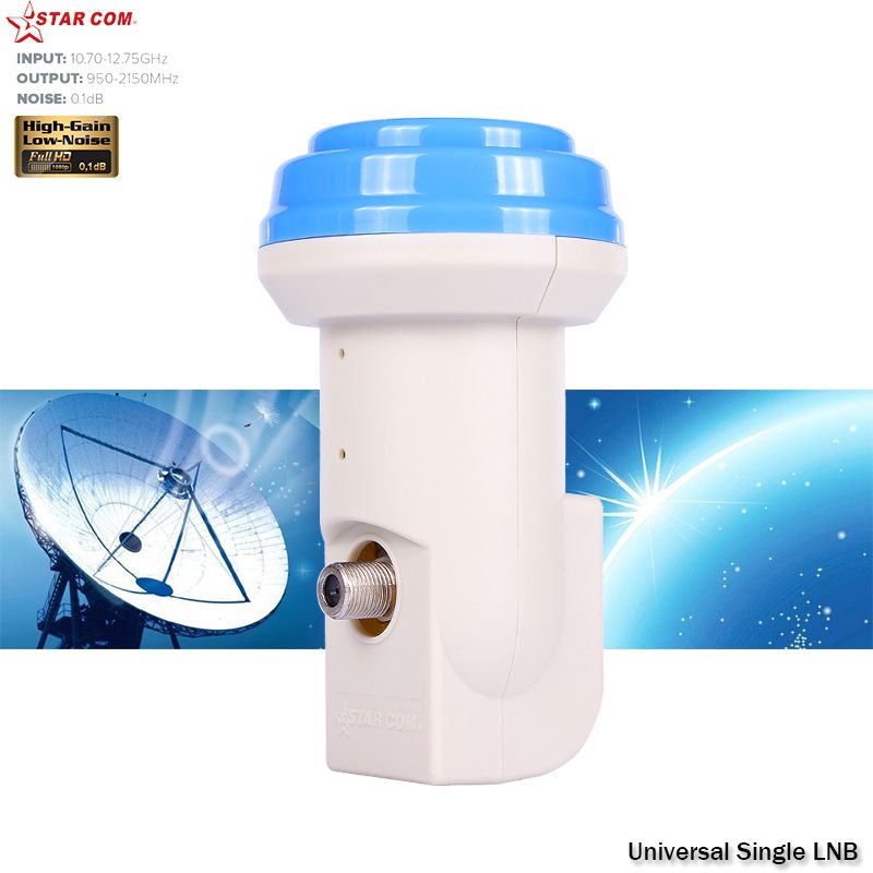 LNB SR320ACE Set Starcom Single LNB TV Receiver Low Noise Figure 0.1dB HD Digigtal Universal KU BAND Single  thumbnail