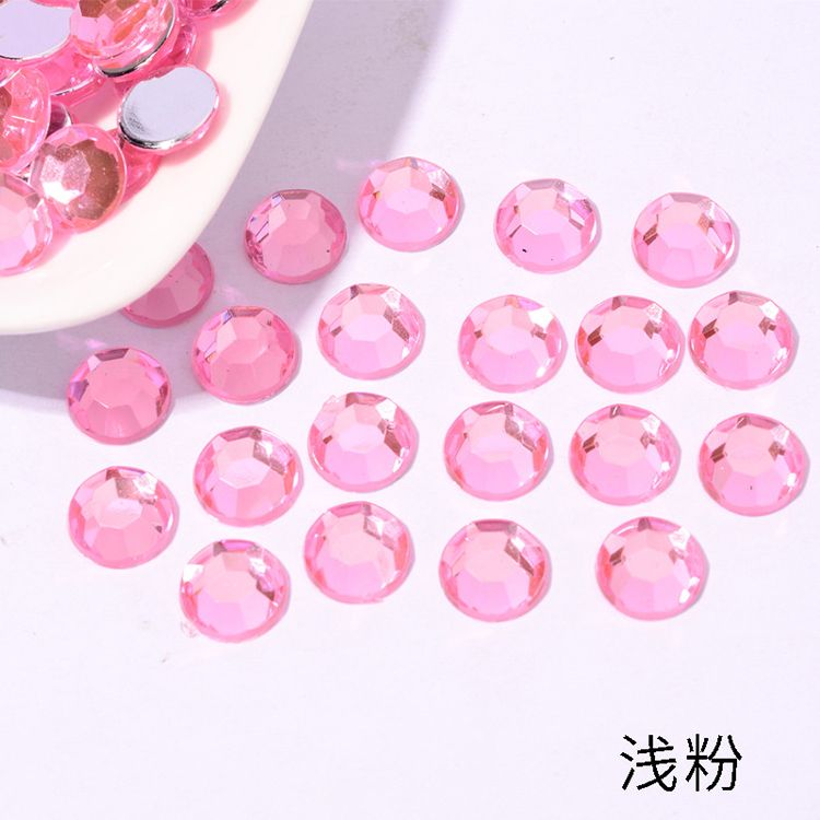 仿台压克力钻平面无孔3mm-16mm饰品配件鞋材礼盒包装DIY贴钻详情图8