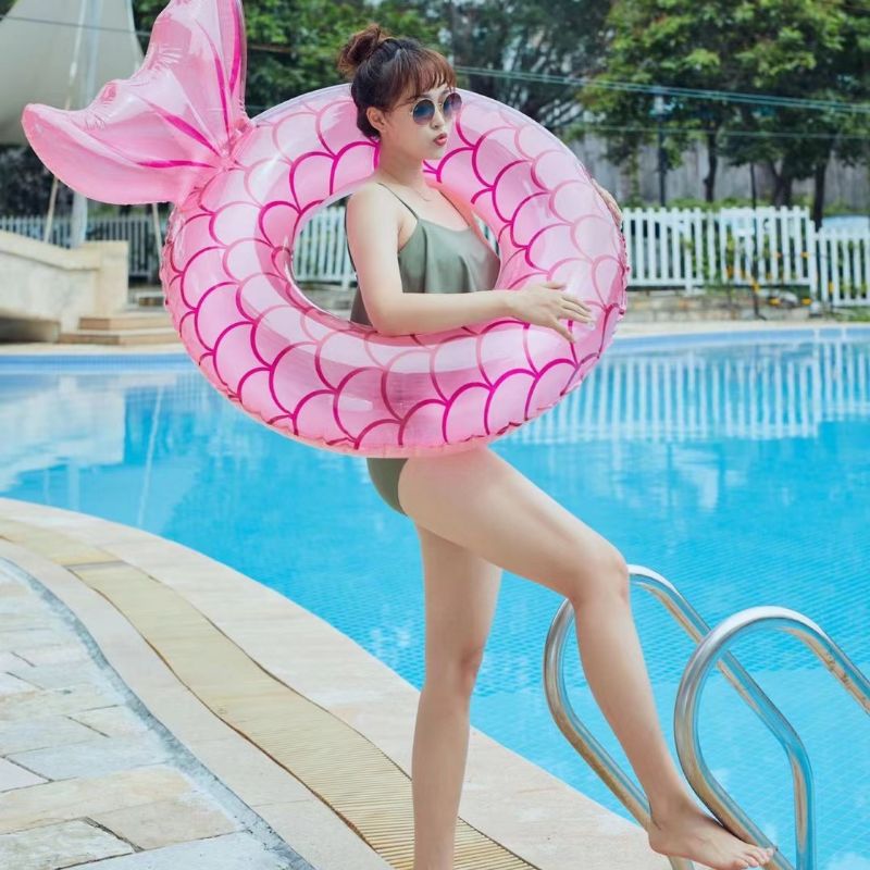 Swim Ring Adult Thickened Instagram Female Inflatable Large Life Buoy 2 details Picture