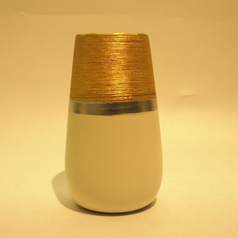 新款美式陶瓷花瓶三件套 创意酒店软装摆件 手绘陶瓷干花瓶工艺02详情图5