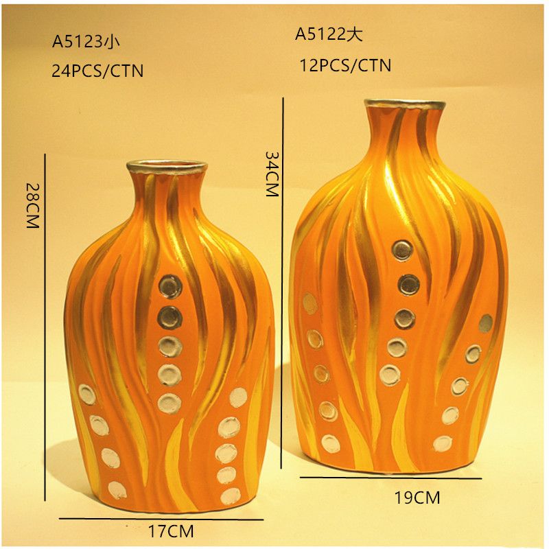 Ceramic flower pot Wedding gift Ceramic crafts Living Room Decoration Home European luxury fashion Creative dry flower pot Gold Castle vase simulation flower home decoration Christmas 1 Specification drawing