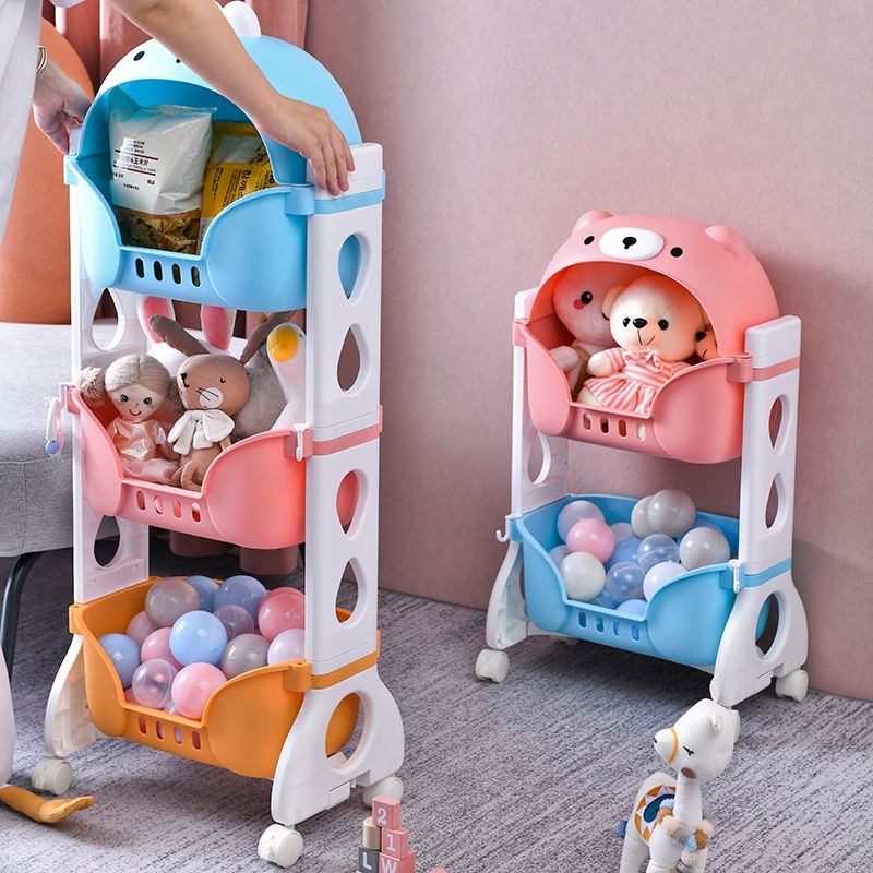 Two-story toy storage rack, bedroom children's storage rack, living room snacks, picture book floor multi-layer storage rack Specification drawing