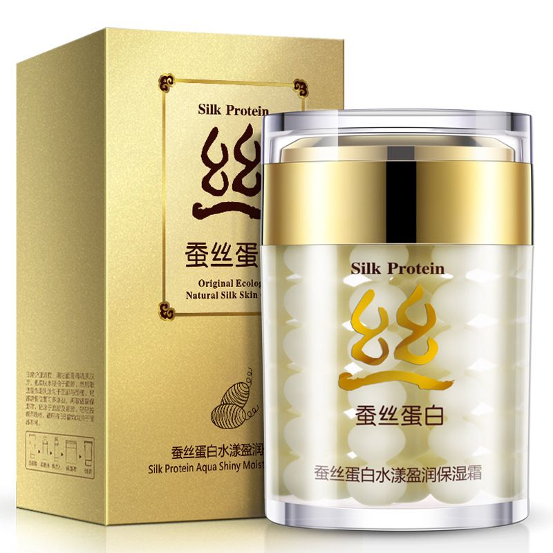 Poquanya silk Protein moisturizing cream Moisturizing cream Cream skin care shrink pores control oil brightening skin fine pores