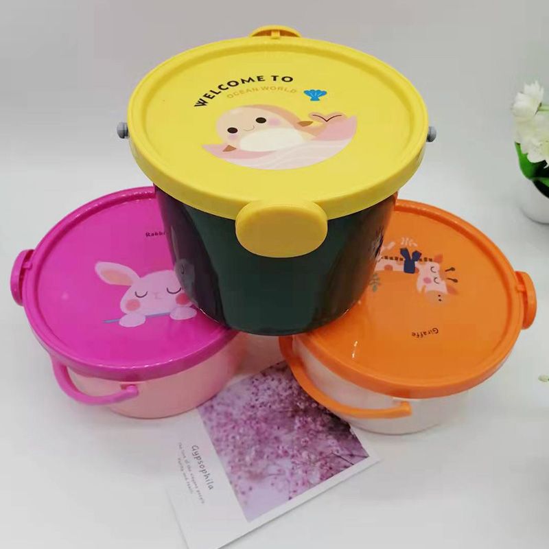 儿童沙滩玩具零食小水桶户外迷你塑料小桶小孩钓鱼桶夏季地摊尺寸23*14