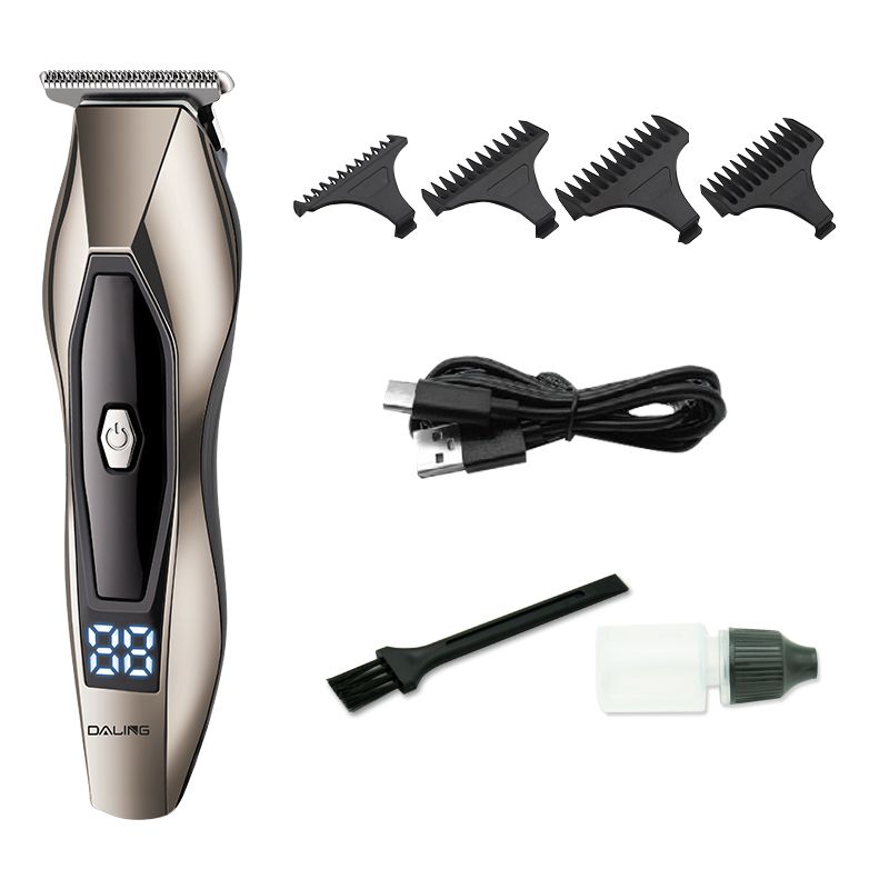 DALING-1216USB Hair Clipper, electric hair clipper, Silver digital display electric hair clipper, Adult oil hair engraving clipper, hair shaving God Cross-border wholesale Application Scenario