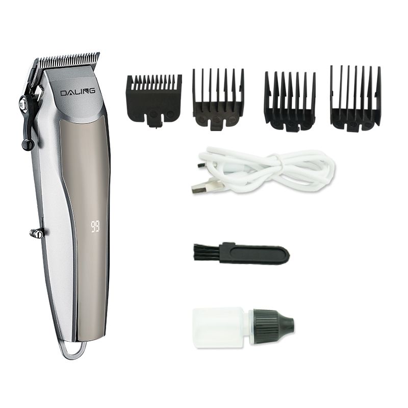 DALING-1219 Household LED digital display electric hair clipper, rechargeable electric clipper, USB rechargeable electric clipper, wholesale of special hair trimmers for household hair salons, cross-border Application Scenario
