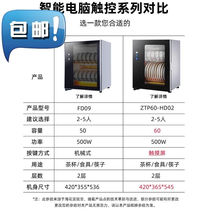 办公室茶杯碗消毒柜迷你高温商用餐盘单门小型消毒柜家用立式厨房碗筷单门大容量商用饭店餐具消毒碗柜详情图2