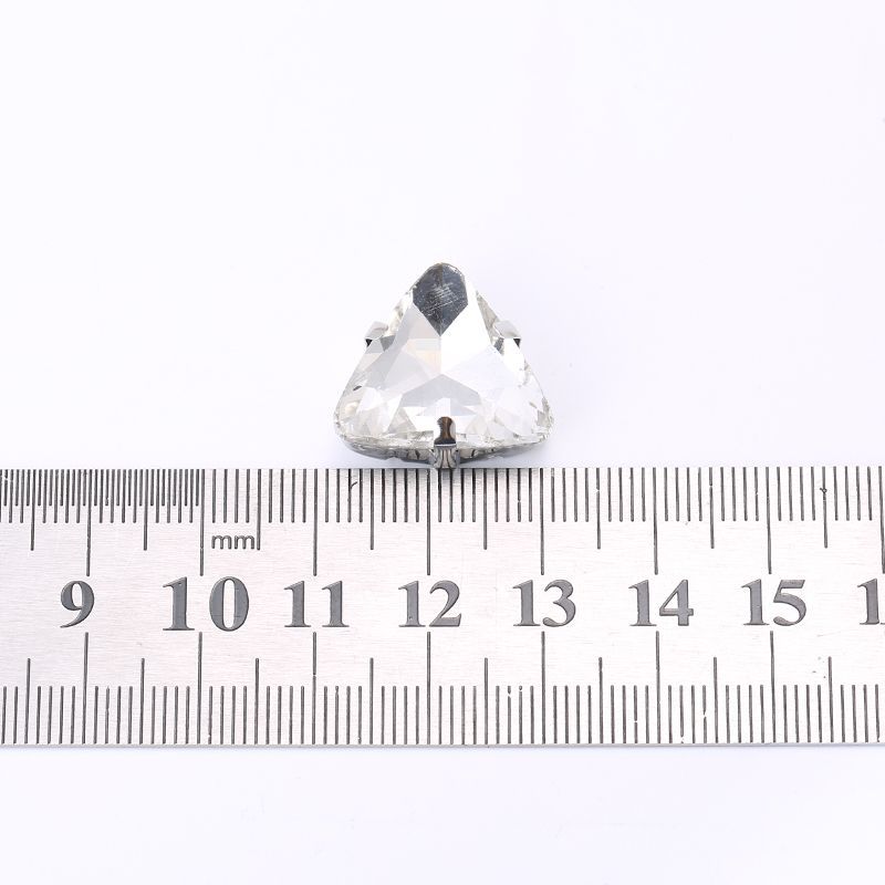 三角形13*18 diy玻璃手缝钻爪钻婚纱服装辅料贴钻饰品配件水钻材料