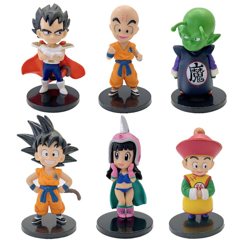 6款七龙珠动漫卡通手办玩具pvc孙悟空玩偶贝吉塔模型蛋糕装饰摆件