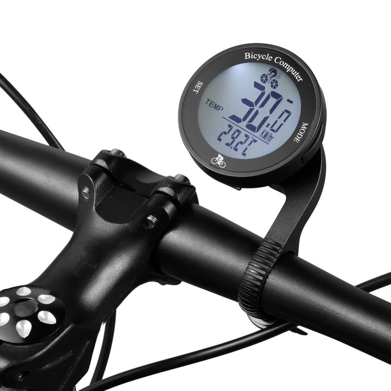 168 Bicycle wireless code watch waterproof back luminous speed meter Mountain bike watch circular large screen odometer speed meter