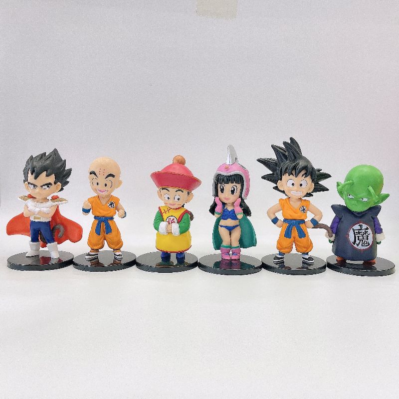 6款七龙珠动漫卡通手办玩具pvc孙悟空玩偶贝吉塔模型蛋糕装饰摆件