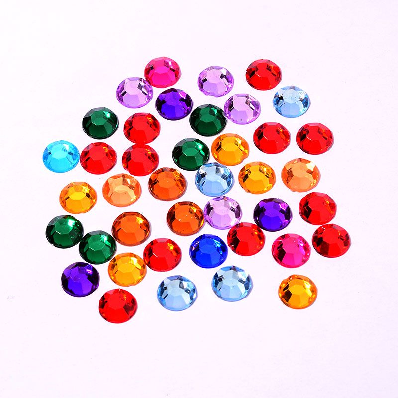 Imitation Taiwan acrylic diamond circular flat octagonal patch magic prop toy Buddhist ritual handicraft gemstone patch Item Picture