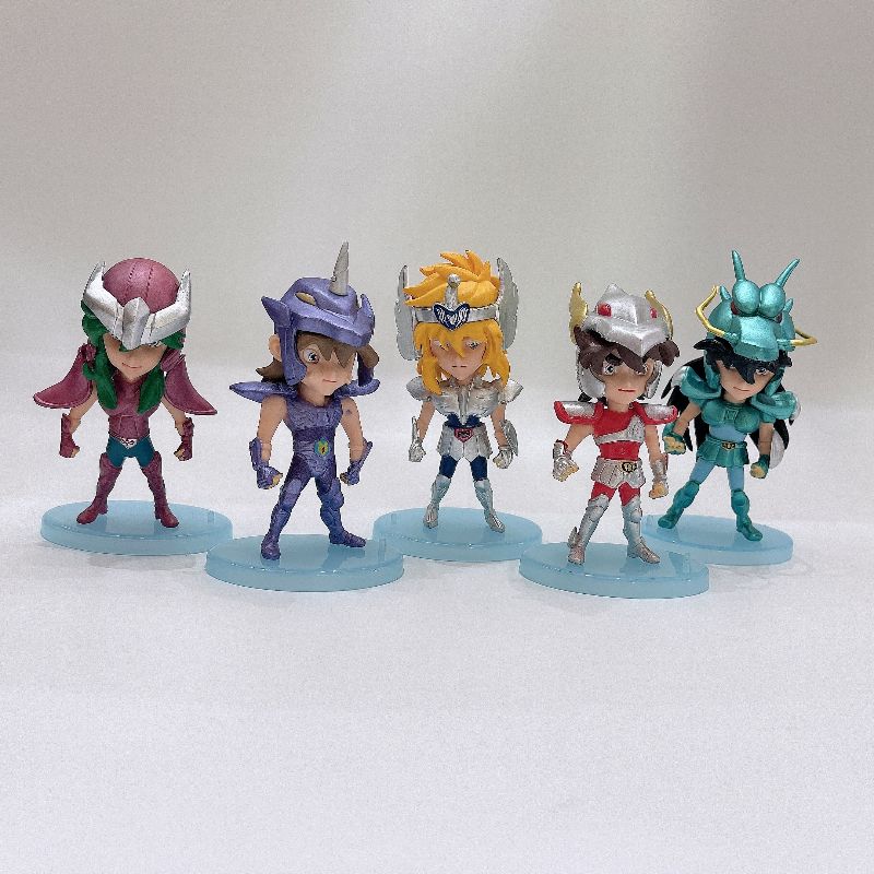 5款圣斗士星矢手办 天马仙女天蝎狮子白羊座公仔玩具车载蛋糕摆件