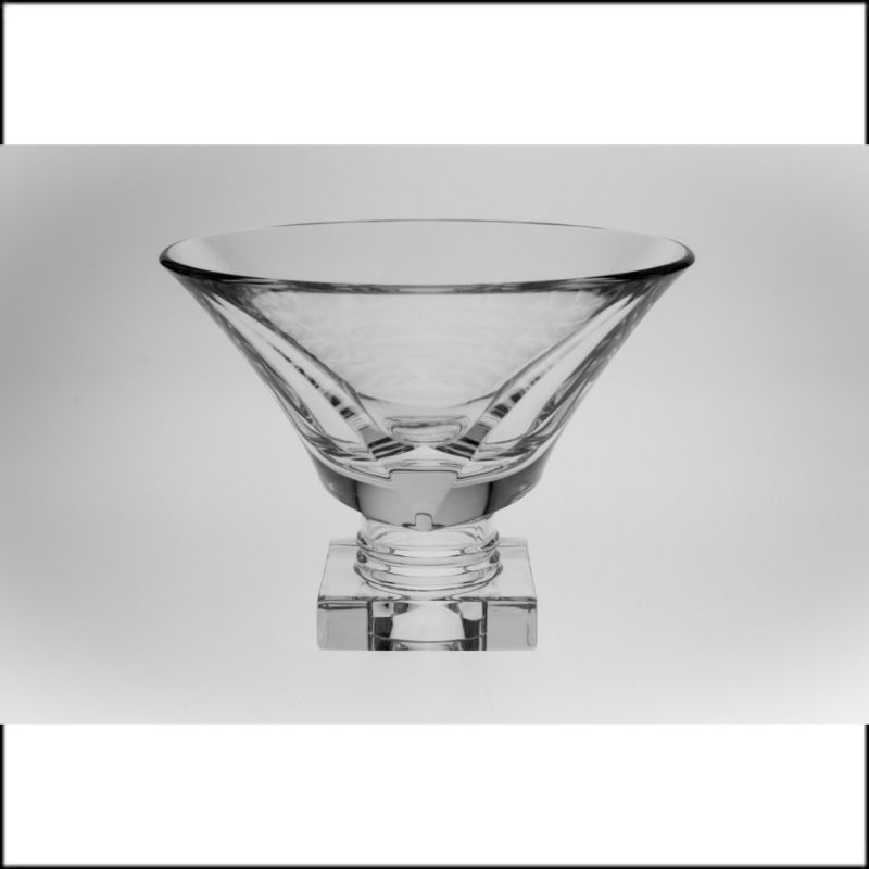 捷克进口水晶玻璃CRYSTAL HB铅水晶立式三角果盘/碗详情图1