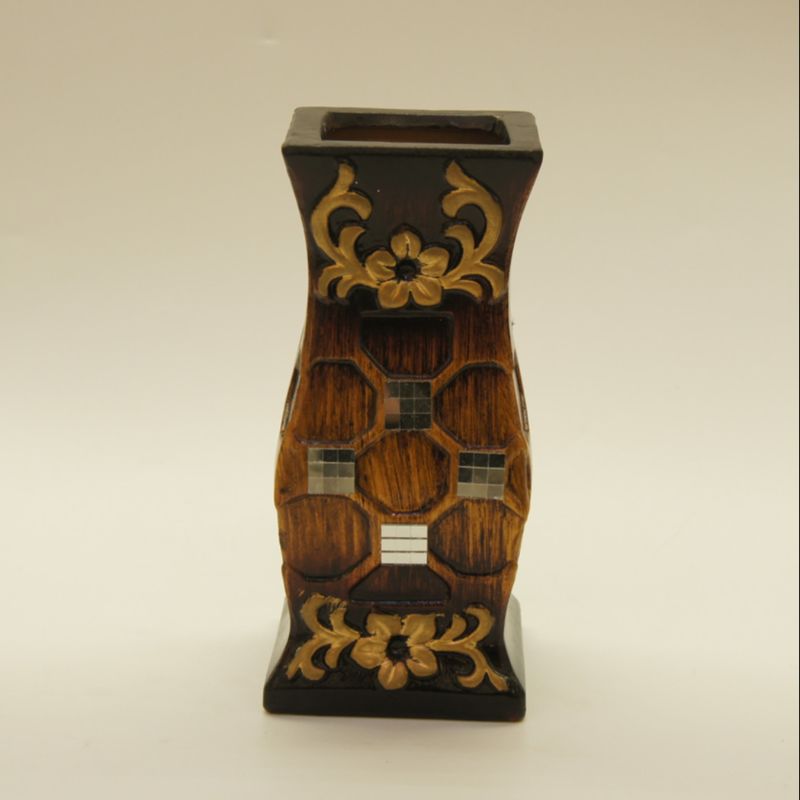 Low temperature vases antique vases Lacquer vases Baifo vases 8 inches 20 cm vases Gold Castle vases 34 full figure