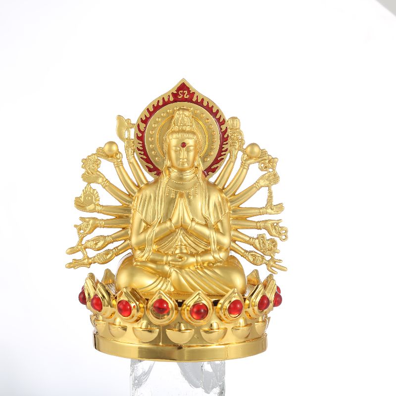 金属摆件/车载摆件/观音 佛摆件白底实物图