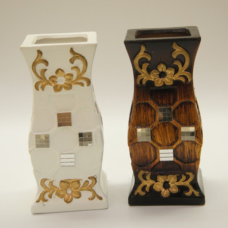 Low temperature vases antique vases Lacquer vases Baifo vases 8 inches 20 cm vases Gold Castle vases 34 details Picture