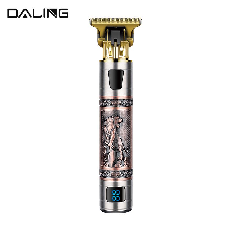 达玲DALING-1091雕刻推剪剃头理发器电动理发推子 油头刻字修边LED数显理发工具推剪剃光头大人儿童电推子外贸批发