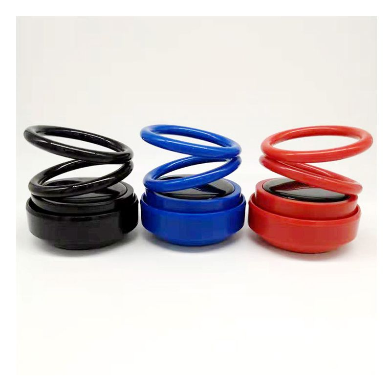 Wholesale of solar plastic double-ring suspended rotating aroma diffuser base, creative automotive supplies, solar rotating ornaments Item Picture