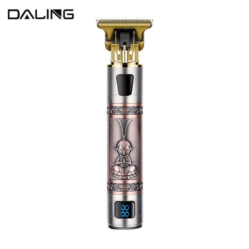 达玲DALING-1090雕刻推剪剃头理发器电动理发推子 油头刻字LED数显理发工具推剪剃光头神器大人儿童电推子外贸批发