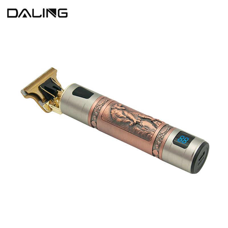达玲DALING-1091雕刻推剪剃头理发器电动理发推子 油头刻字修边LED数显理发工具推剪剃光头大人儿童电推子外贸批发