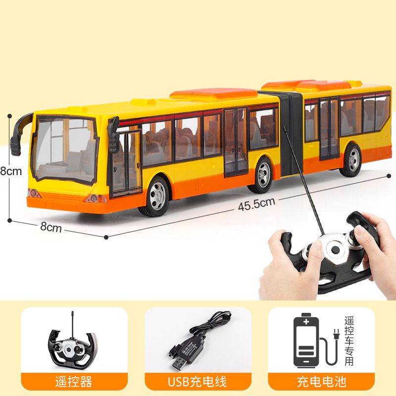 Electric remote control simulation bus, extended version, children's remote control car, double-bus charging light, boys' toy Application Scenario