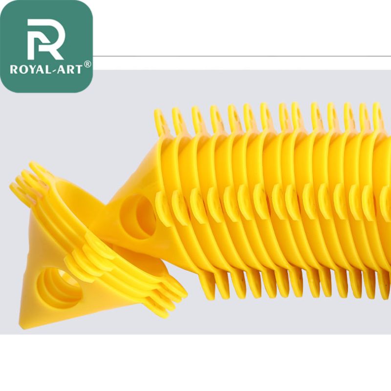 The new yellow mini painting plastic pyramid stand painting tripod pyramid is used for pouring paint on canvas
