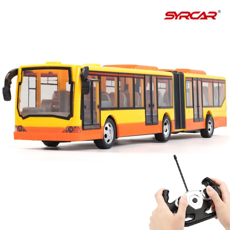 Electric remote control simulation bus, extended version, children's remote control car, double-bus charging light, boys' toy Item Picture