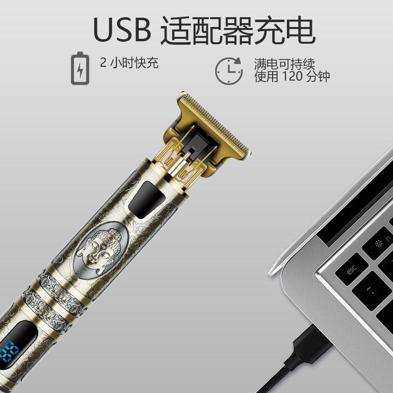 DALING-1088 Engraved Clipper, Hair Clipper, electric hair clipper, oil head engraving, trimming, blank space, hair cutting tool, hair clipper, shaving head, adult and children's electric clipper, wholesale for export details Picture