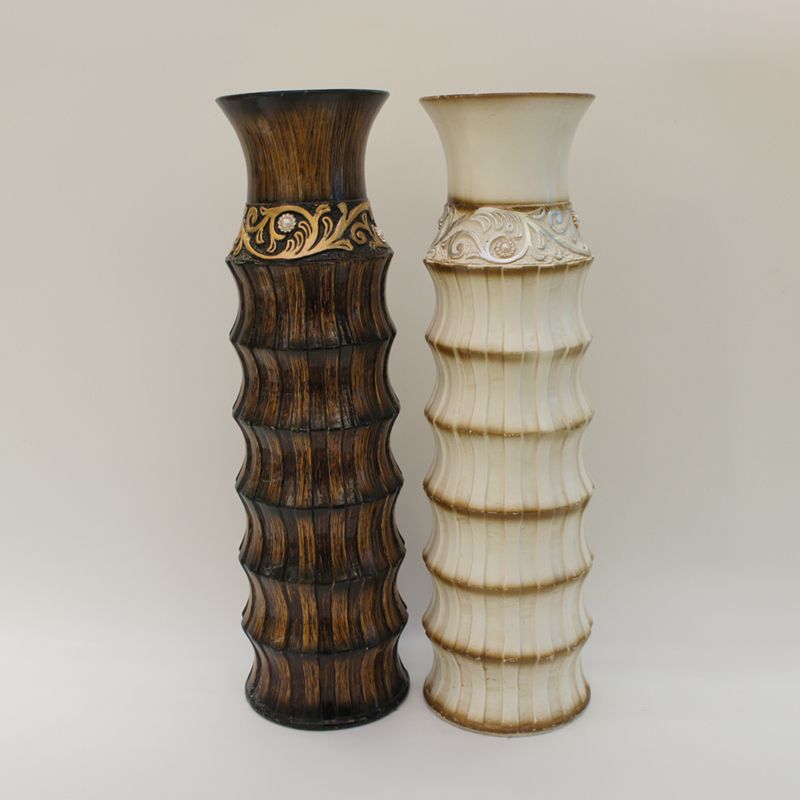 Creative ins style Light luxury Nordic dried flowers small vase flower arrangement Living room mini European white ceramic vase decoration Gold Castle vase 11 Specification drawing