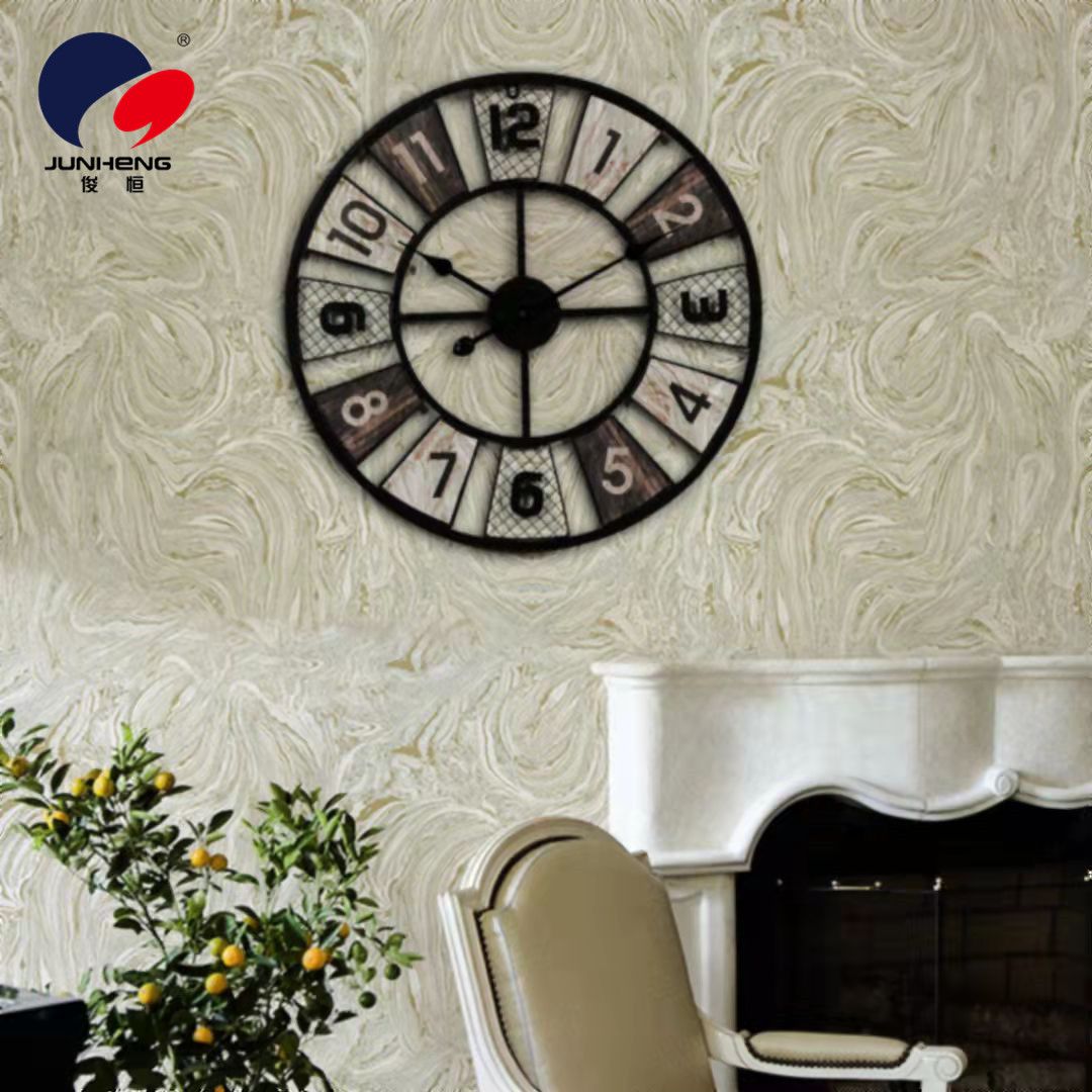 欧式挂钟北欧现代简约客厅钟表美式家用个性时尚铁艺静音创意时钟详情图3