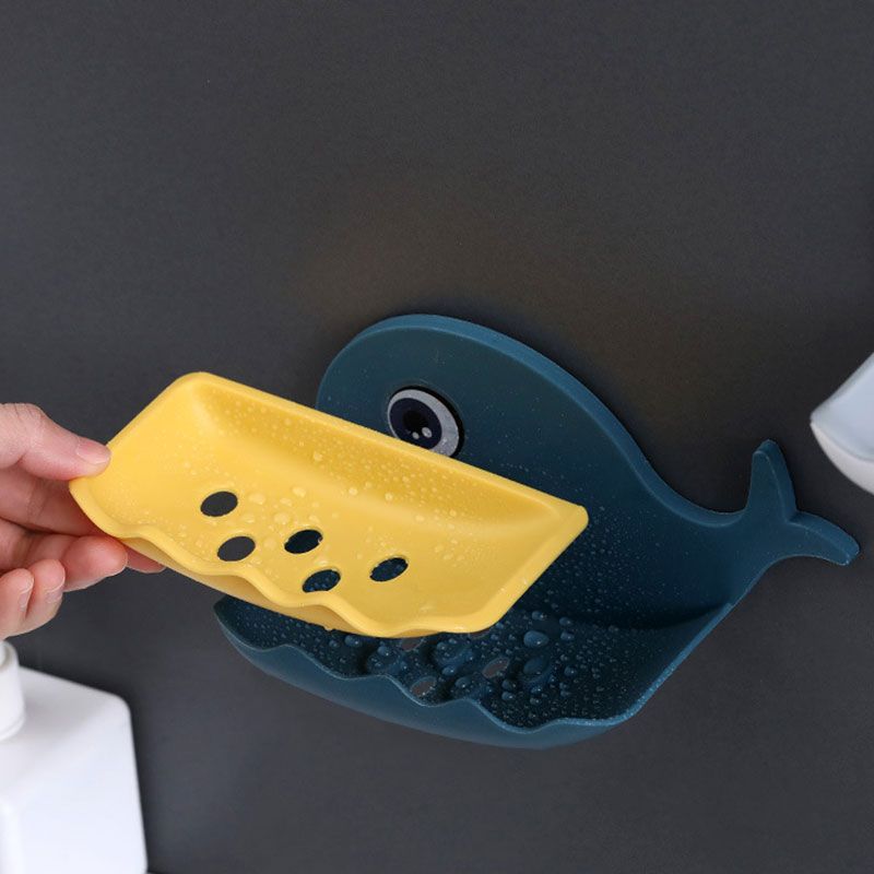 Creative no-hole soap box, bathroom double-layer draining soap rack, bathroom wall-mounted soap box storage rack Application Scenario