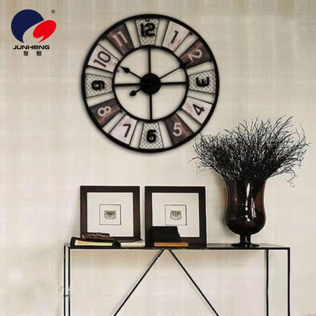 欧式挂钟北欧现代简约客厅钟表美式家用个性时尚铁艺静音创意时钟详情图4