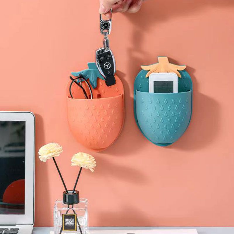 Multi-functional strawberry storage rack, wall-mounted, non-drilling bathroom, new washbasin, toothbrush holder, comb, toothpaste storage box Specification drawing