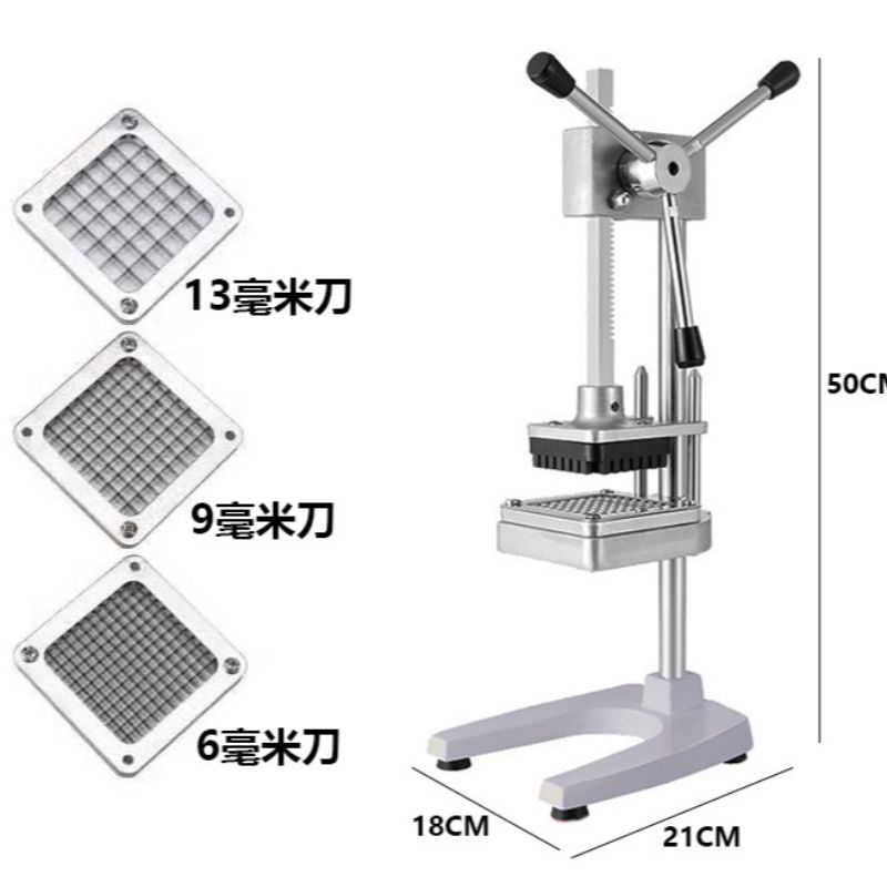 Vertical French fries machine, manual French fries cutter, strip and block cutter, fruit and vegetable strip cutter details Picture