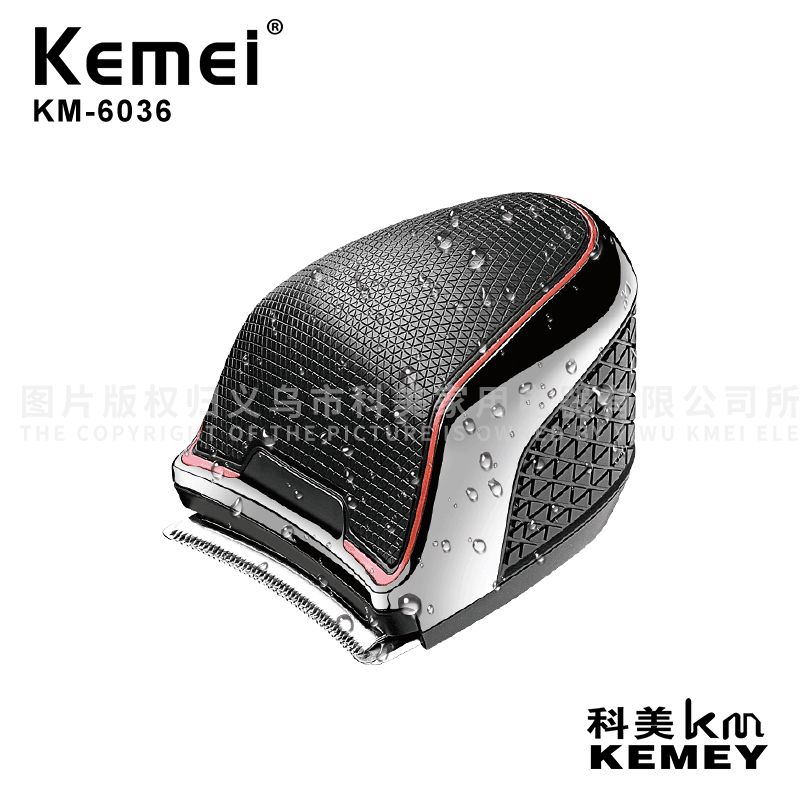 跨境厂家直供电推剪 科美KM-6036理发器 防水理发器 家用电推剪