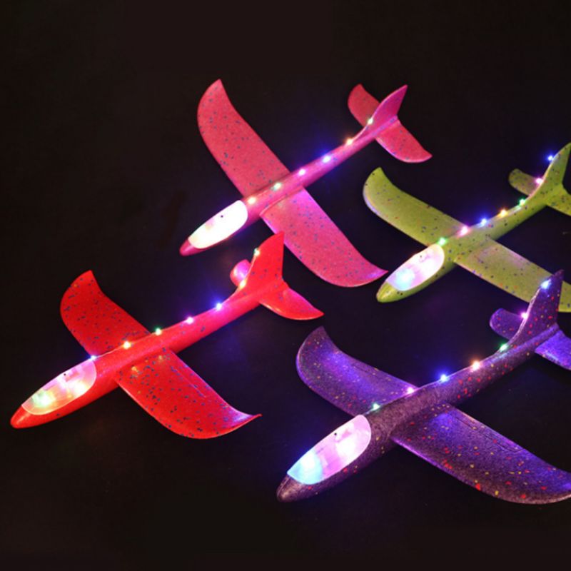 led light-emitting hand-thrown aircraft, foam glider models, children's small gifts and toys wholesale street stalls are selling well details Picture