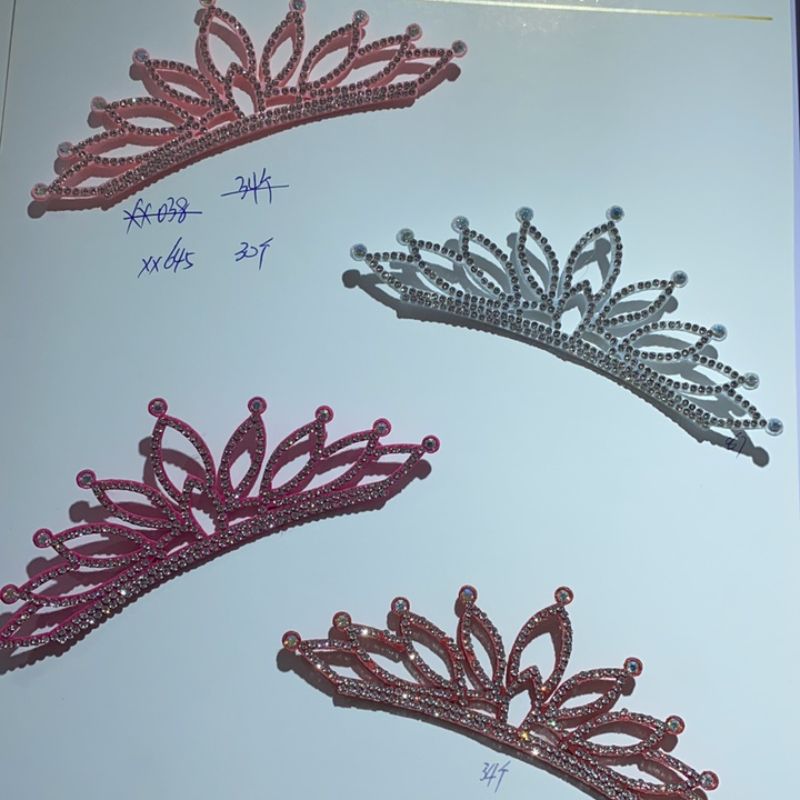 Semi-finished diy hair accessory products with pearl crown ultrasonic embossed patches Specification image