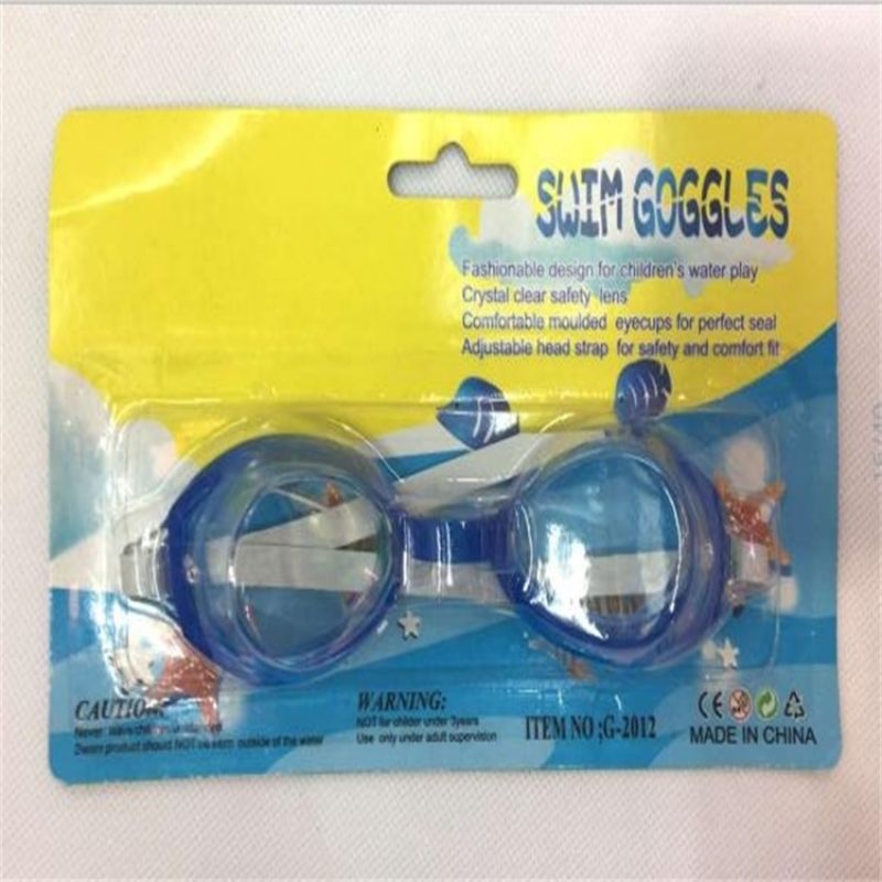 Direct wholesale from the manufacturer for foreign trade promotion, volume-selling children's card paper swimming goggles, children's swimming goggles, card paper swimming goggles Specification image