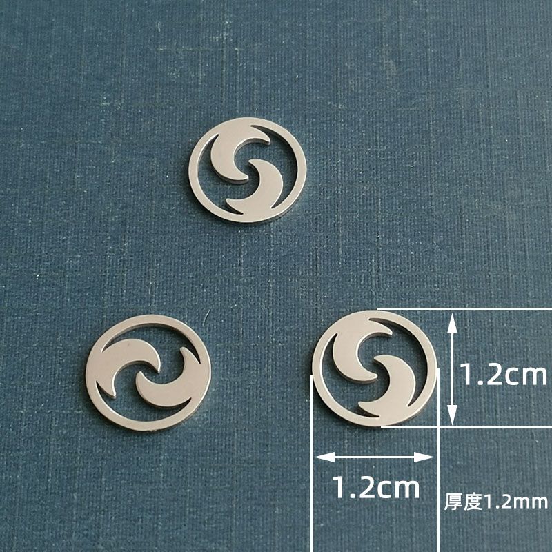 电镀金银色月亮小吊坠钛钢饰品配件DIY制作小配件挂件详情2