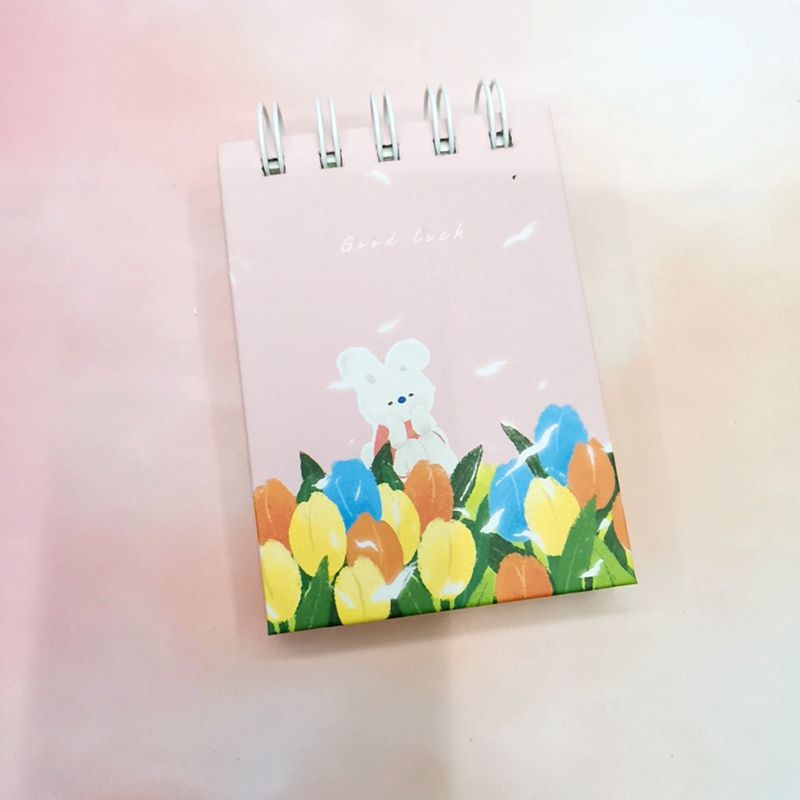 Wholesale sticky notes for the back-to-school season, new student coil sticky notes 520, flip-up notepad, hardface notebook, Hua Hua Tu's holiday Application Scenario