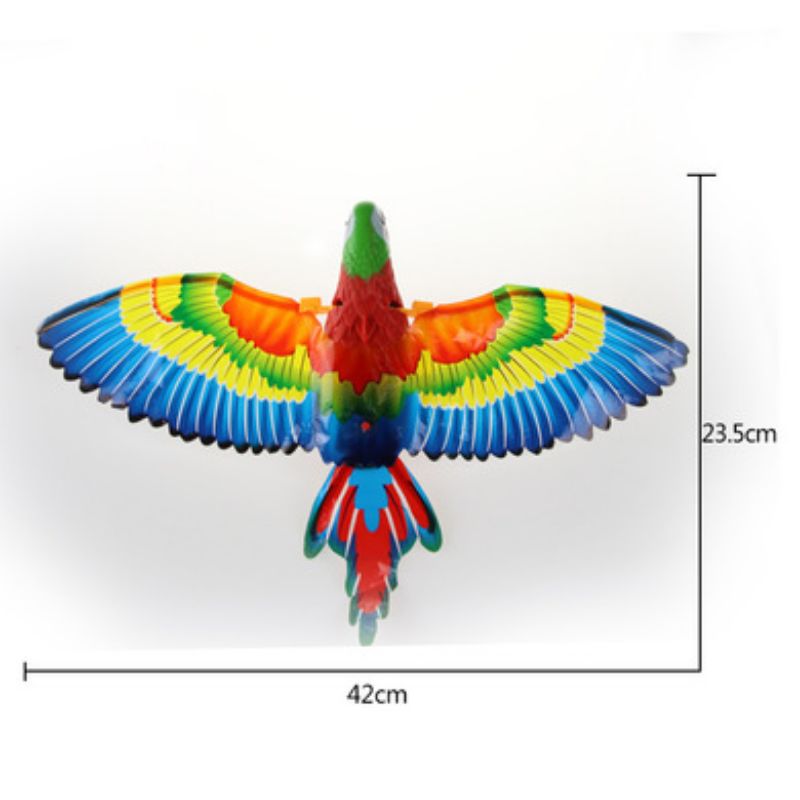 Simulated parrots, birds that can fly and chirp, eagles that emit light and make sounds, electric disconnection flying eagle animal toys Item Picture