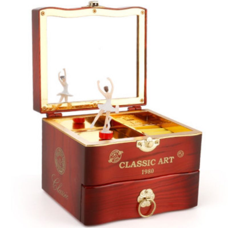 Retro music box, music box, girl spinning dance, ballet girl, creative birthday trinkets for children friends Item Picture