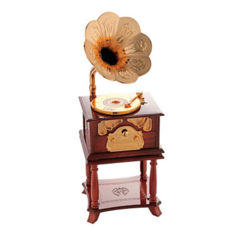Bocina clásica antigua fonógrafo caja de música vintage decoración del hogar decoración regalo creativo con asiento Item Picture